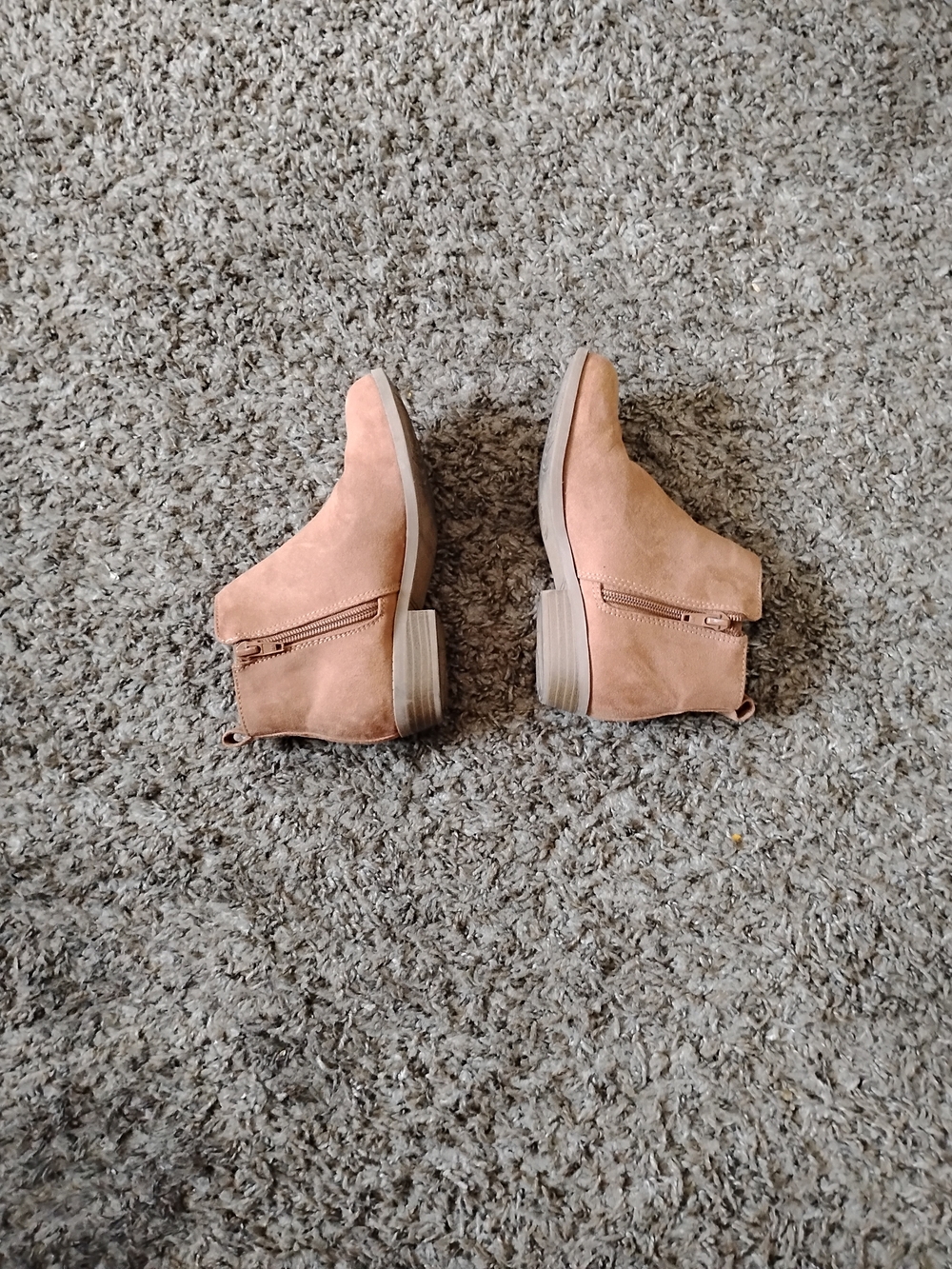 wonder nation Blush Pink Suede Ankle Booties